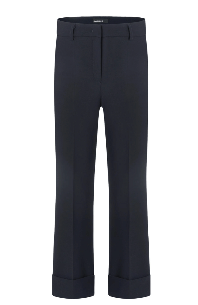 FRANCE CROPPED PANT in DARK NAVY-CAMBIO-FLOW by nicole