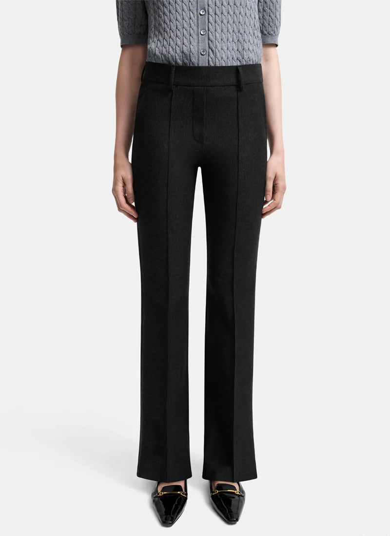 FRANCOISE PANT - DARK GREY MELANGE-CAMBIO-FLOW by nicole