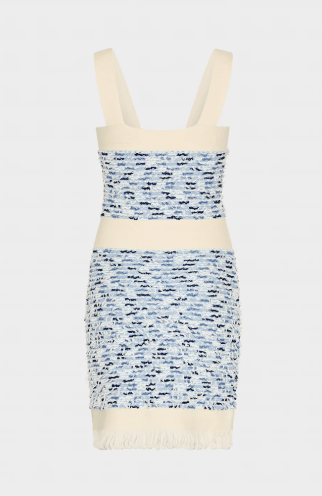 MILLY FRINGE TEXTURED TWEED MINI DRESS BLUE MULTI FLOW BY NICOLE Canada - FLOW by nicole MILLY FRINGE TEXTURED TWEED MINI DRESS BLUE MULTI FLOW BY NICOLE Canada - FLOW by nicole