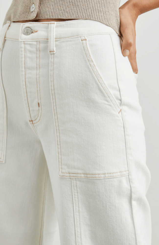 GETTY CROP UTILITY JEAN in VINTAGE ECRU-RAILS-FLOW by nicole