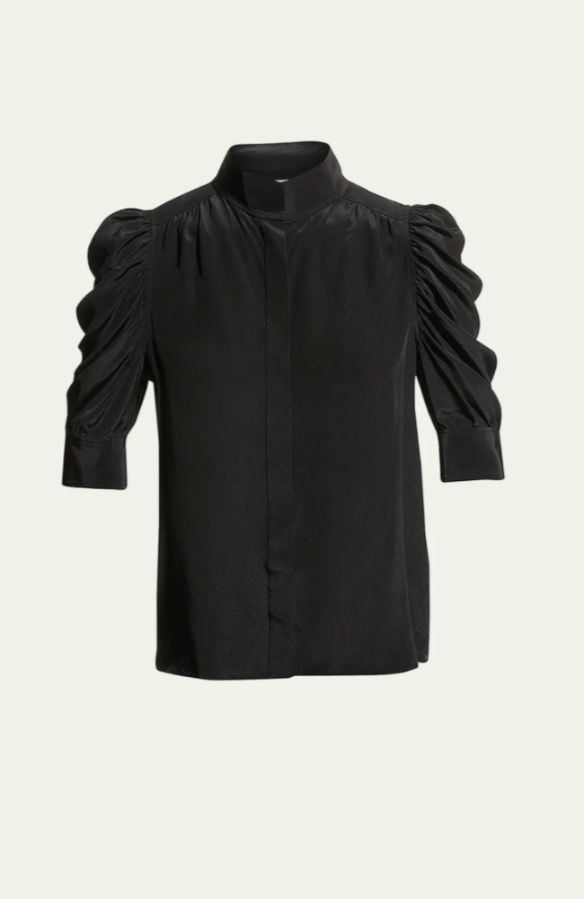 GILLIAN TOP in BLACK-FRAME-FLOW by nicole