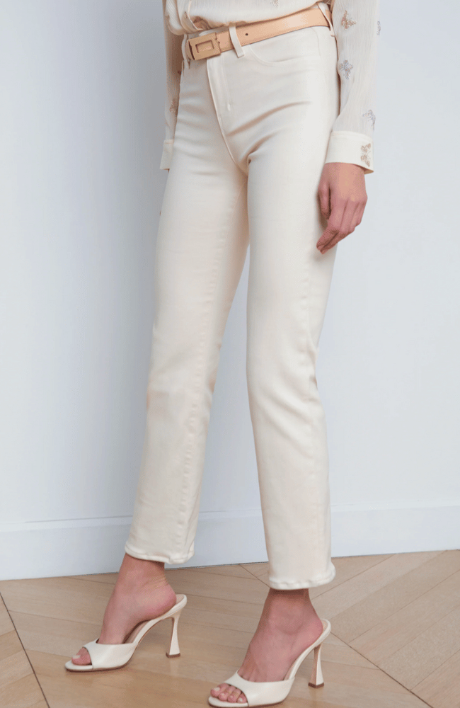 GINNY COATED DENIM - FRENCH VANILLA-L&#39; AGENCE-FLOW by nicole