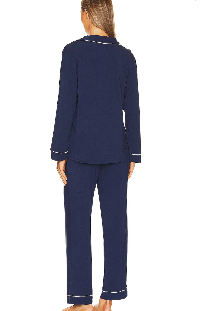 GISELE LONG PJ SET NAVY/ IVORY-EBERJEY-FLOW by nicole