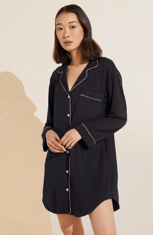 GISELE SLEEPSHIRT BLACK/SORBET PINK-EBERJEY-FLOW by nicole