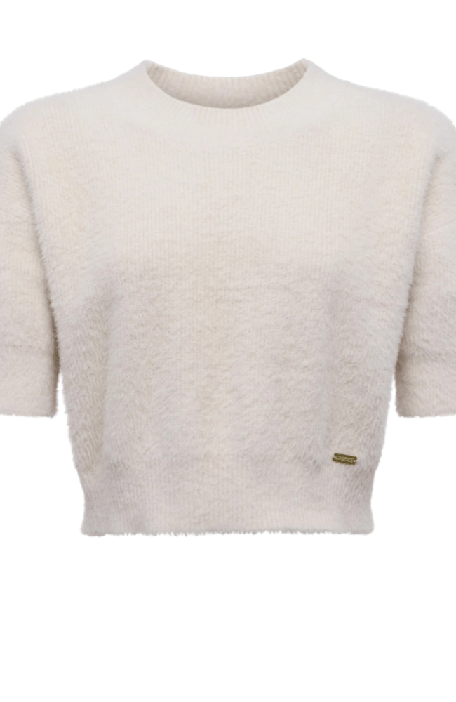 GUINEVERE CREW PULLOVER in VINTAGE WHITE-L&#39;AGENCE-FLOW by nicole
