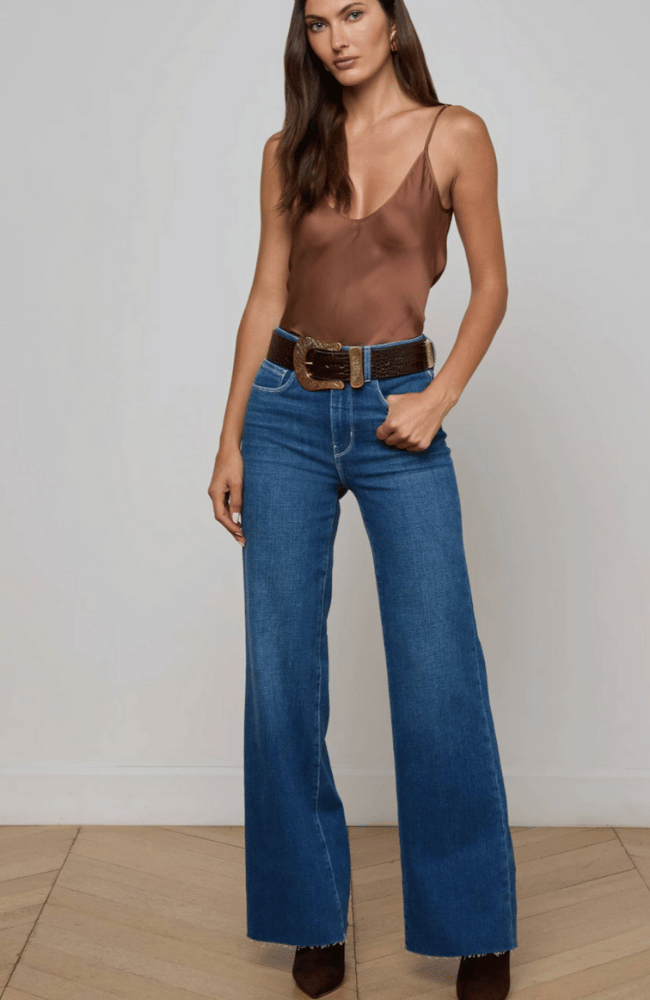 GWENNA ULTRA HIGH RISE WIDE LEG FLARE in GAGE-L'AGENCE-FLOW by nicole