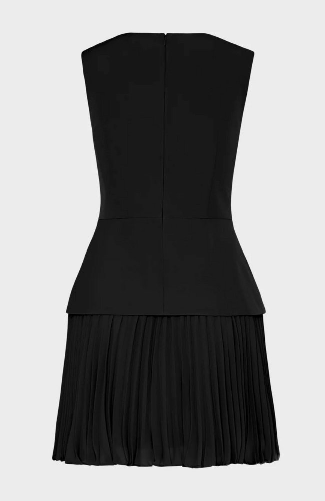 HADDY MINI PLEATED DRESS in BLACK-MILLY-FLOW by nicole