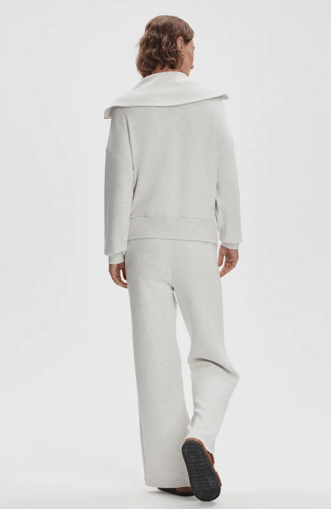 HALLEY ZIP THROUGH SWEAT TOP IVORY ML-Varley-FLOW by nicole
