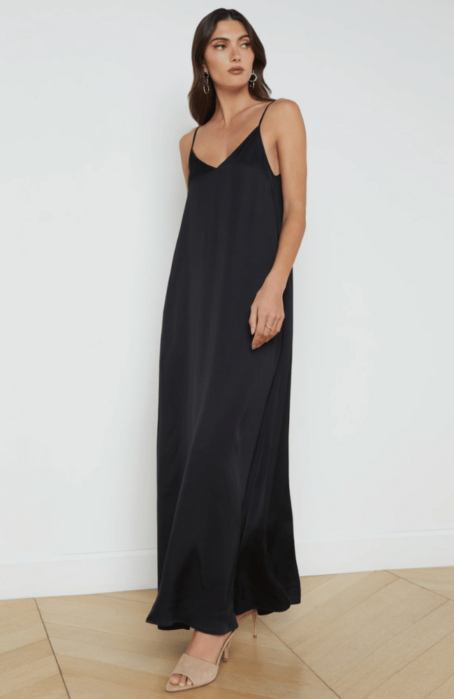 HARTLEY TRAPEZE DRESS in BLACK-L&#39; AGENCE-FLOW by nicole