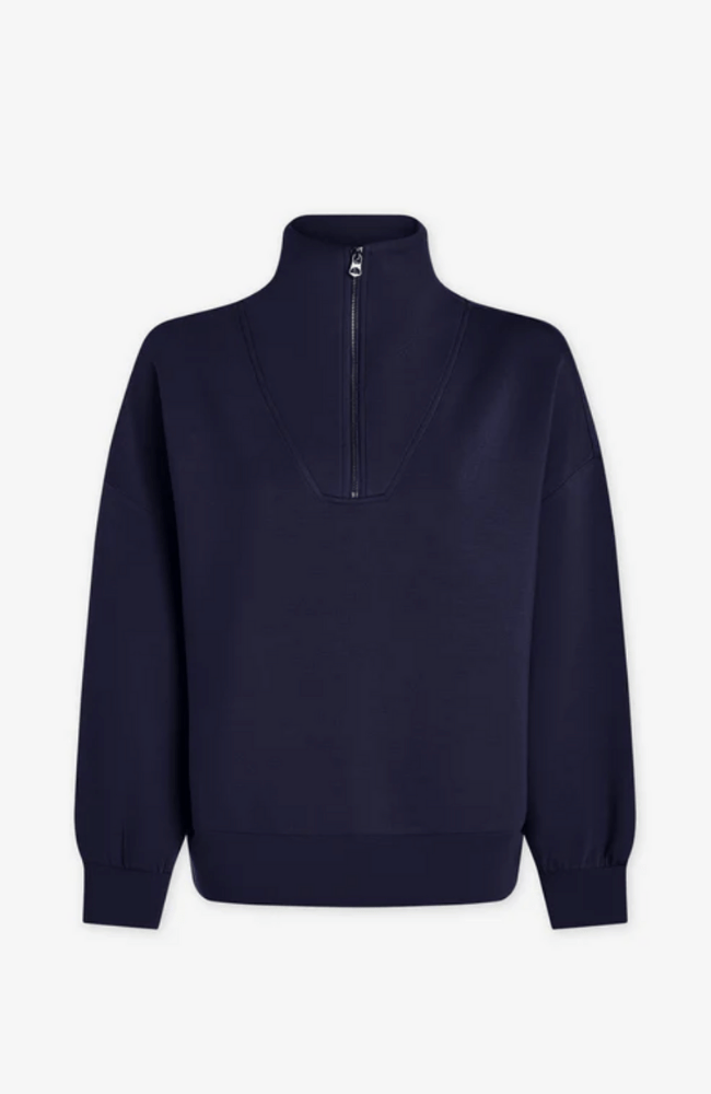 HAWLEY HALF ZIP SWEAT in BLUE NIGHTS-Varley-FLOW by nicole