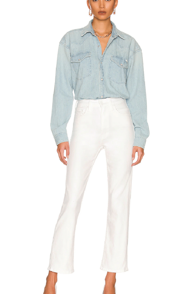HIGH WAISTED RIDER ANKLE FAIREST OF THEM ALL-MOTHER DENIM-FLOW by nicole