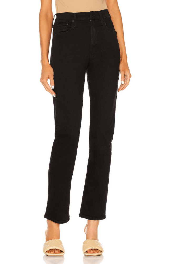 HIGH WAISTED RIDER SKIMP NOT GUILTY BLACK-MOTHER DENIM-FLOW by nicole