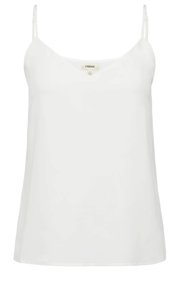 JANE SILK CAMISOLE in IVORY-L&#39; AGENCE-FLOW by nicole