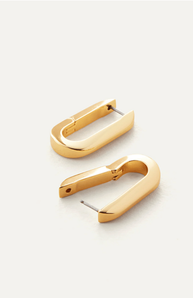 U -LINK EARRINGS in POLISH GOLD-JENNY BIRD-FLOW BY NICOLE CANADA