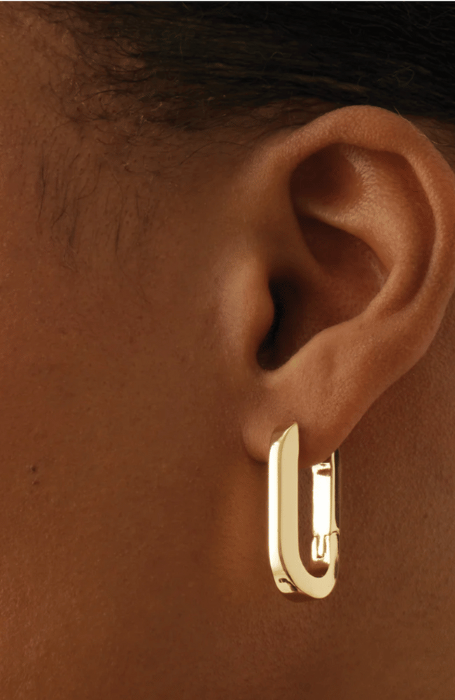 U -LINK EARRINGS in POLISH GOLD-JENNY BIRD-FLOW BY NICOLE CANADA
