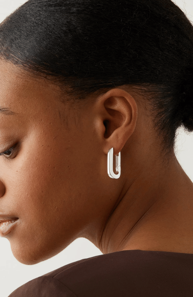 U- LINK EARRINGS in SILVER-JENNY BIRD-FLOW BY NICOLE CANADA