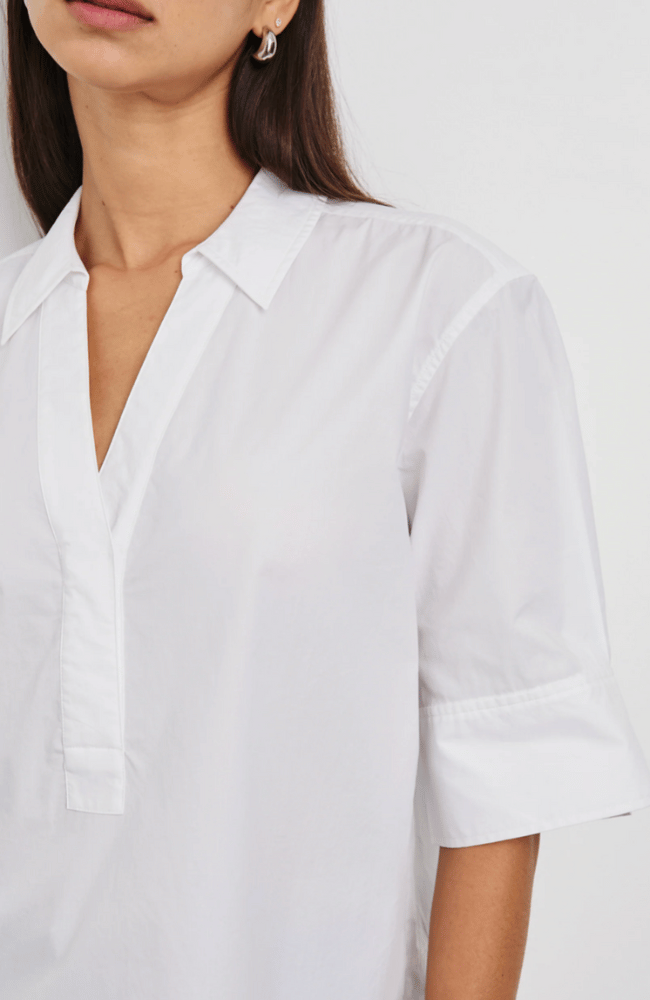 JUDA SHIRT in WHITE-RAILS-FLOW by nicole