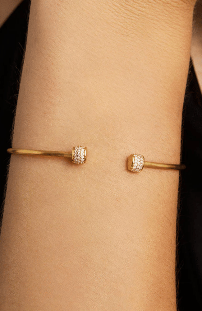 JULIETTE PAVE TWIST BANGLE in GOLD-DEAN DAVIDSON-FLOW by nicole