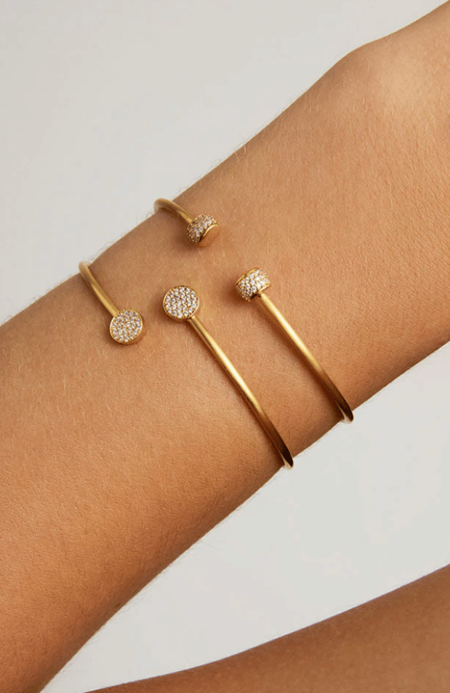 JULIETTE PAVE TWIST BANGLE in GOLD-DEAN DAVIDSON-FLOW by nicole