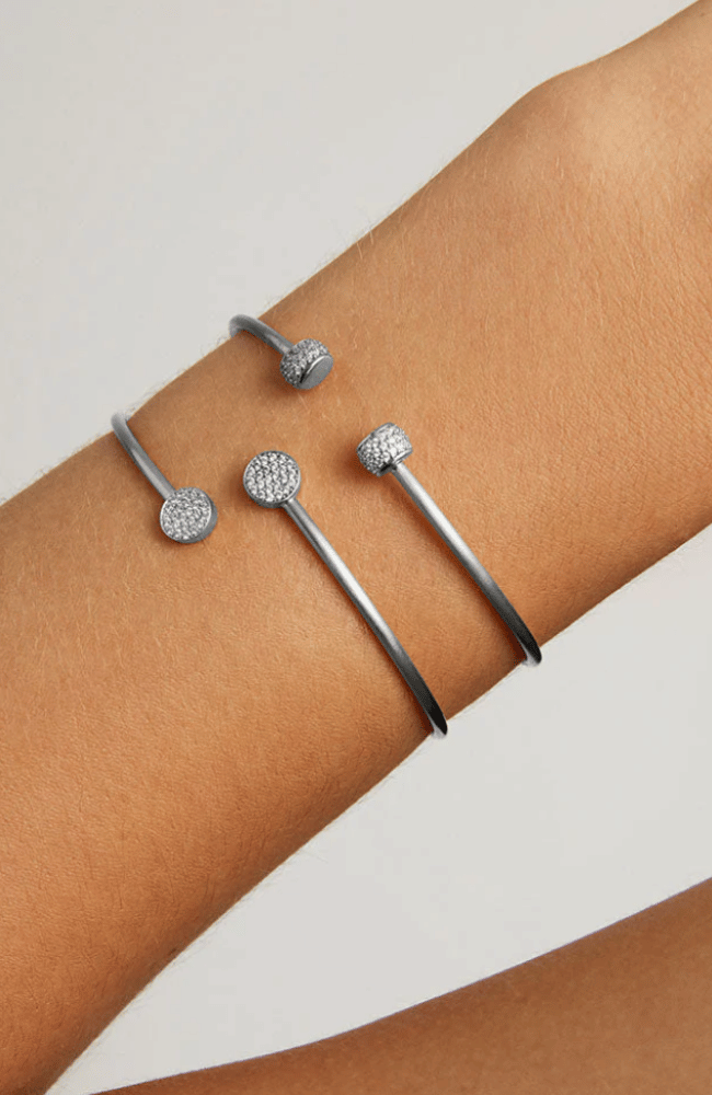 JULIETTE PAVE TWIST BANGLE in SILVER-DEAN DAVIDSON-FLOW by nicole