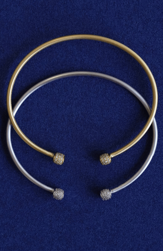JULIETTE PAVE TWIST BANGLE in SILVER-DEAN DAVIDSON-FLOW by nicole