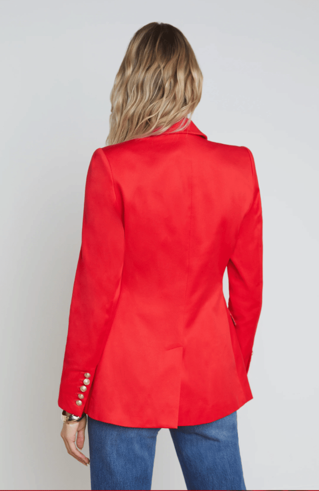 KENDI LONG BLAZER in HIGH RISK RED-L&#39; AGENCE-FLOW by nicole