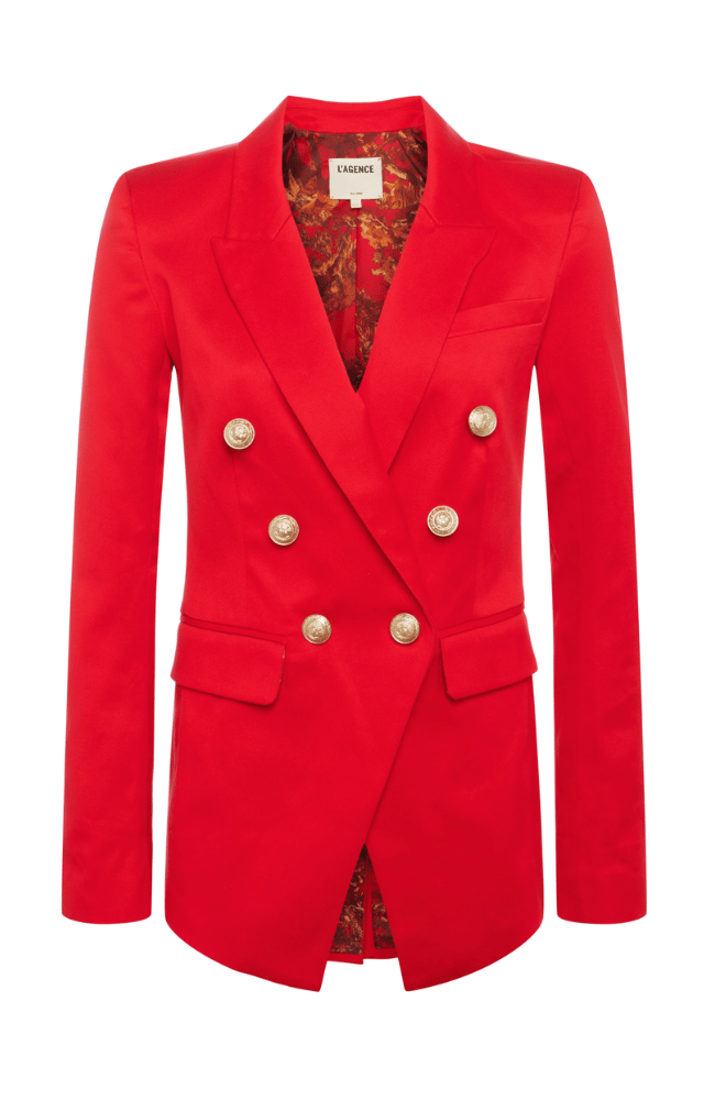 KENDI LONG BLAZER in HIGH RISK RED-L&#39; AGENCE-FLOW by nicole