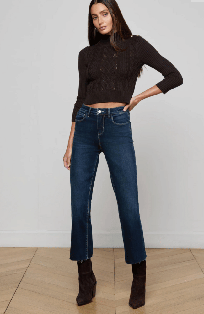 KENDRA CROP FLARE JEAN in BOLTON-L'AGENCE-FLOW by nicole