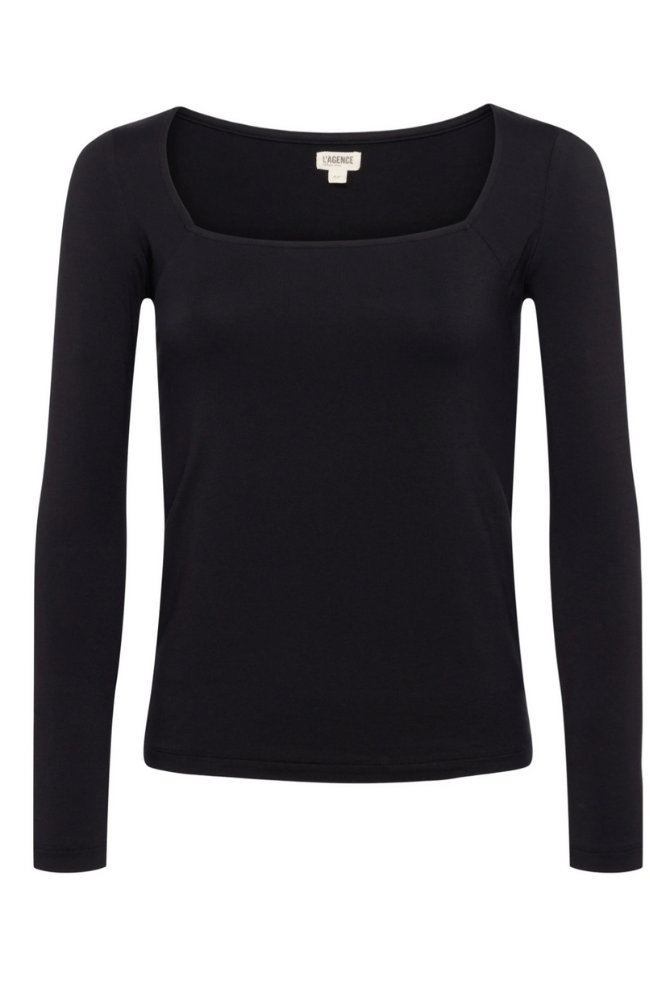 KINLEY LONG SLEEVE SQUARE NECK TOP-L&#39; AGENCE-FLOW by nicole