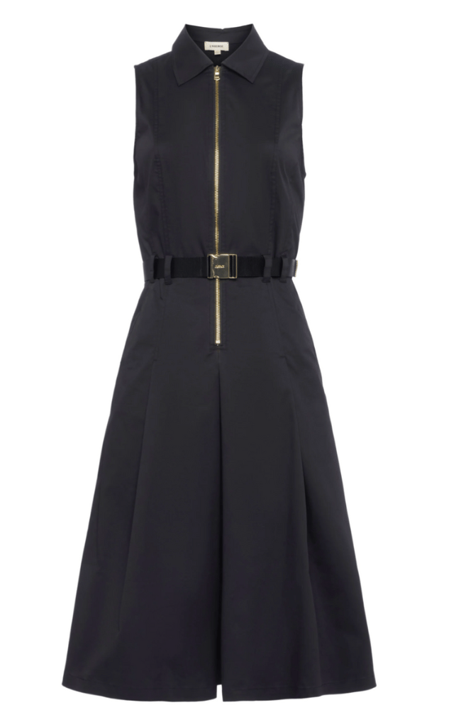 KYLO POPLIN SHIRT DRESS in BLACK-L&#39;AGENCE-FLOW by nicole