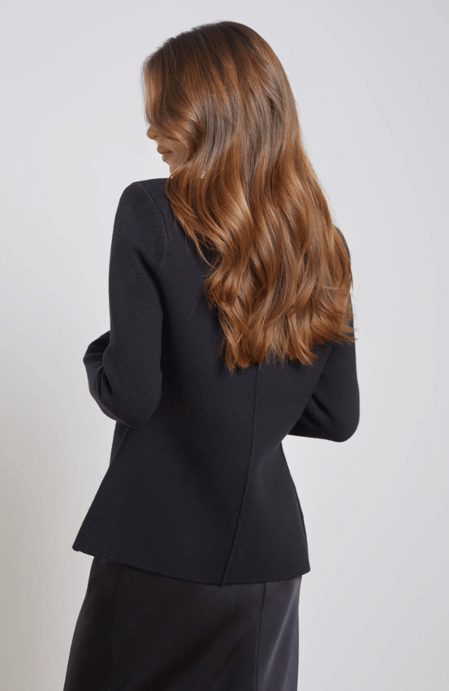 LACEY KNIT BLAZER in BLACK-L&#39; AGENCE-FLOW by nicole