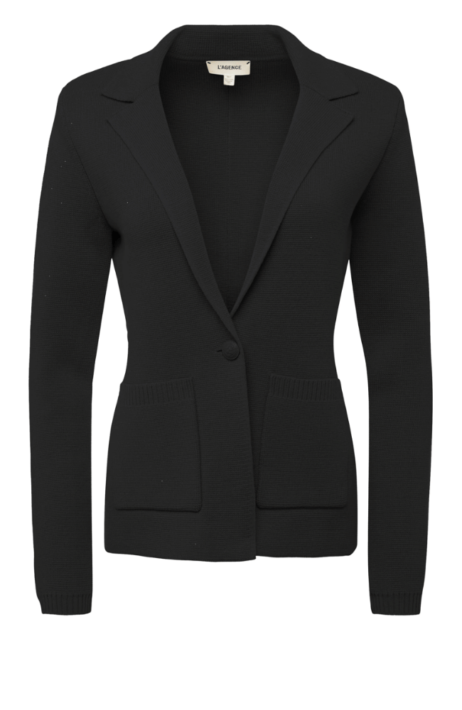 LACEY KNIT BLAZER in BLACK-L&#39; AGENCE-FLOW by nicole