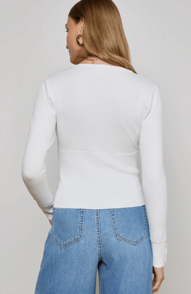LANETTA TOPIGAN in WHITE-L&#39;AGENCE-FLOW by nicole