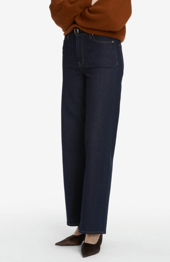 LE SLIM PALAZZO in RINSE-FRAME-FLOW by nicole