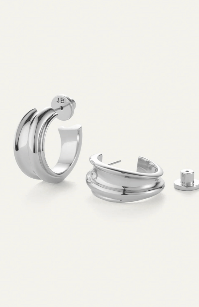 LENNON HOOP EARRINGS in SILVER-JENNY BIRD-FLOW by nicole