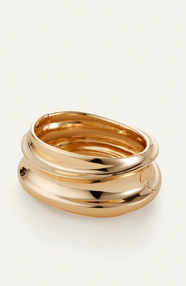 LENNON MEGA BANGLE in GOLD-JENNY BIRD-FLOW by nicole