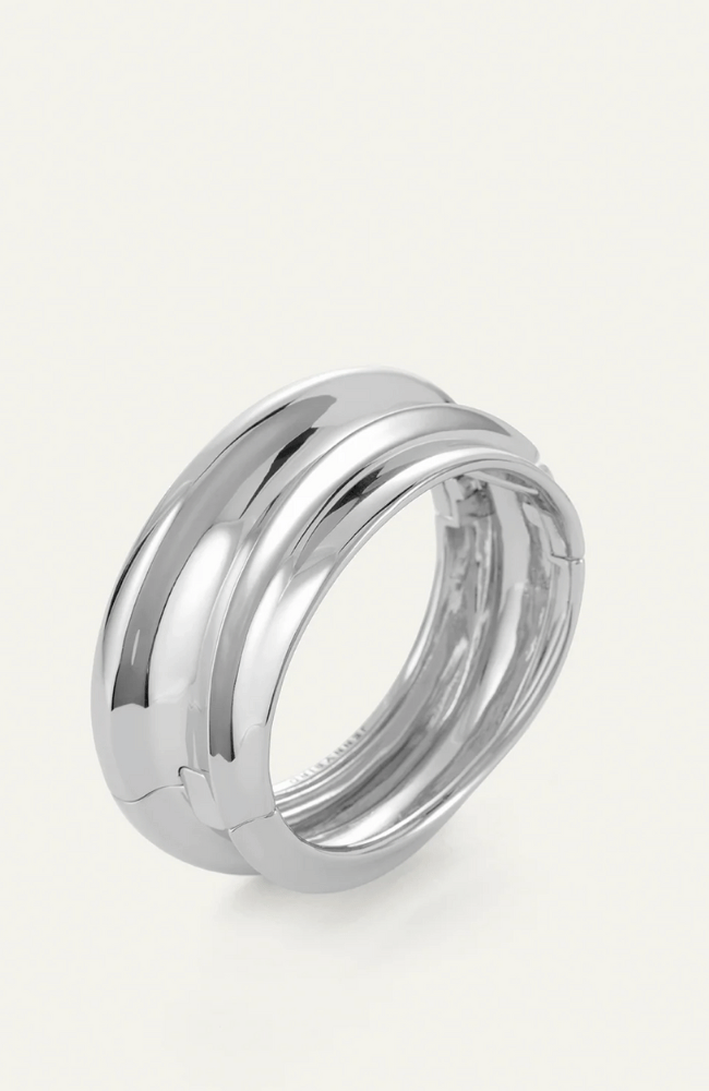 LENNON MEGA BANGLE in SILVER-JENNY BIRD-FLOW by nicole