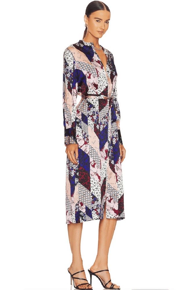 LEONETTE SILK DRESS - MISTY ROSE MULTI-EQUIPMENT-FLOW by nicole