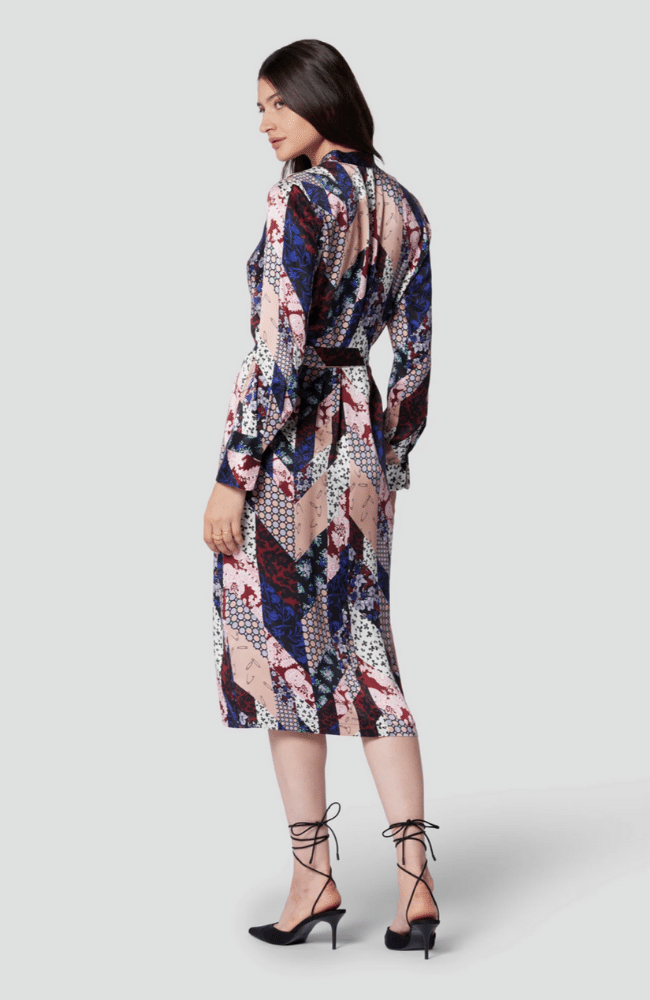 LEONETTE SILK DRESS - MISTY ROSE MULTI - EQUIPMENT | FLOW BY