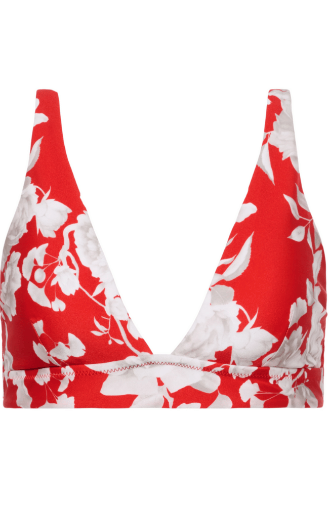 LEXIE BIKINI TOP in RED/IVORY IKEBANA-L'AGENCE-FLOW by nicole