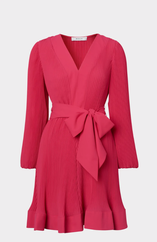 LIV PLEATED DRESS - MILLY PINK-MILLY-FLOW by nicole