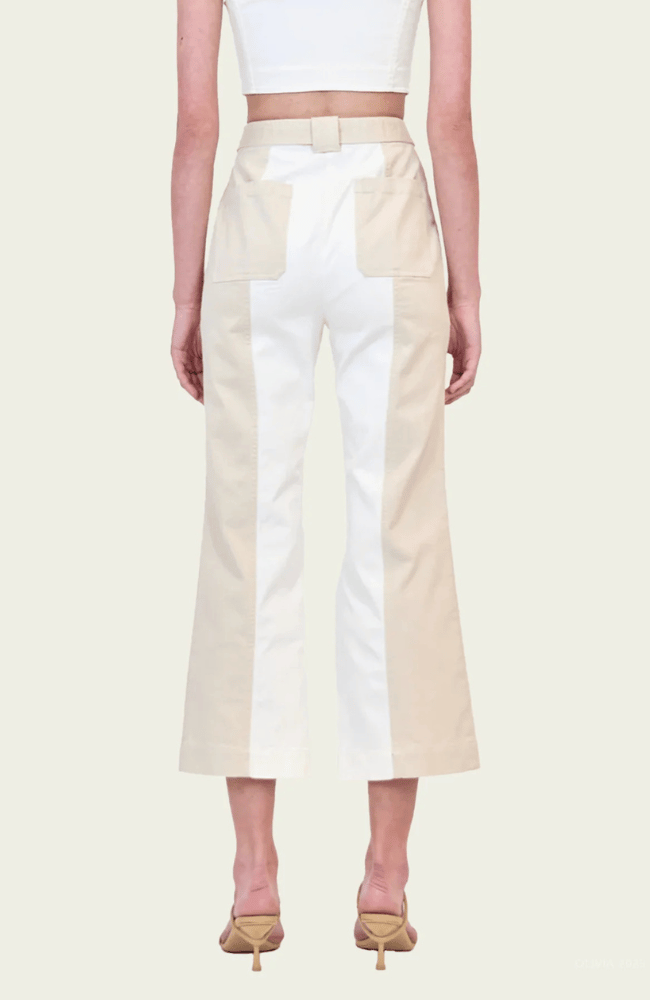 LIZA CROPPED PANT in IVORY MULTI-SIMKHAI-FLOW by nicole