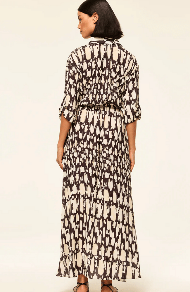 LOURDES DRESS in ABSTRACT GEO-MISA LOS ANGELES-FLOW by nicole