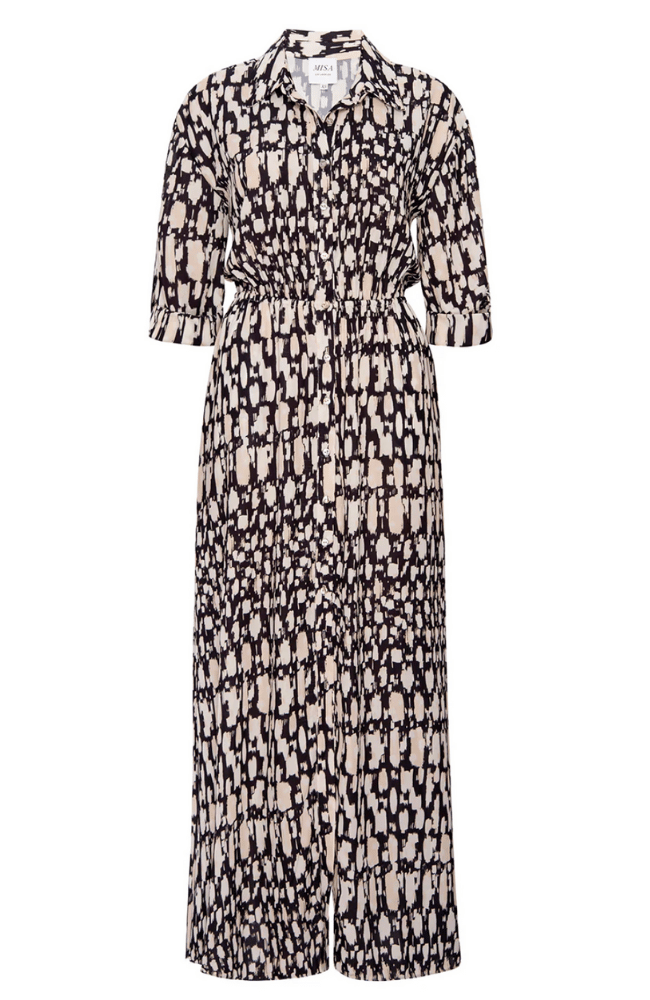 LOURDES DRESS in ABSTRACT GEO-MISA LOS ANGELES-FLOW by nicole