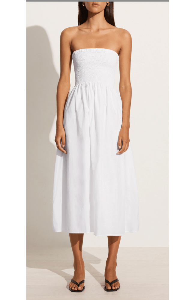 In the Spotlight Tiered Cami Dress in White