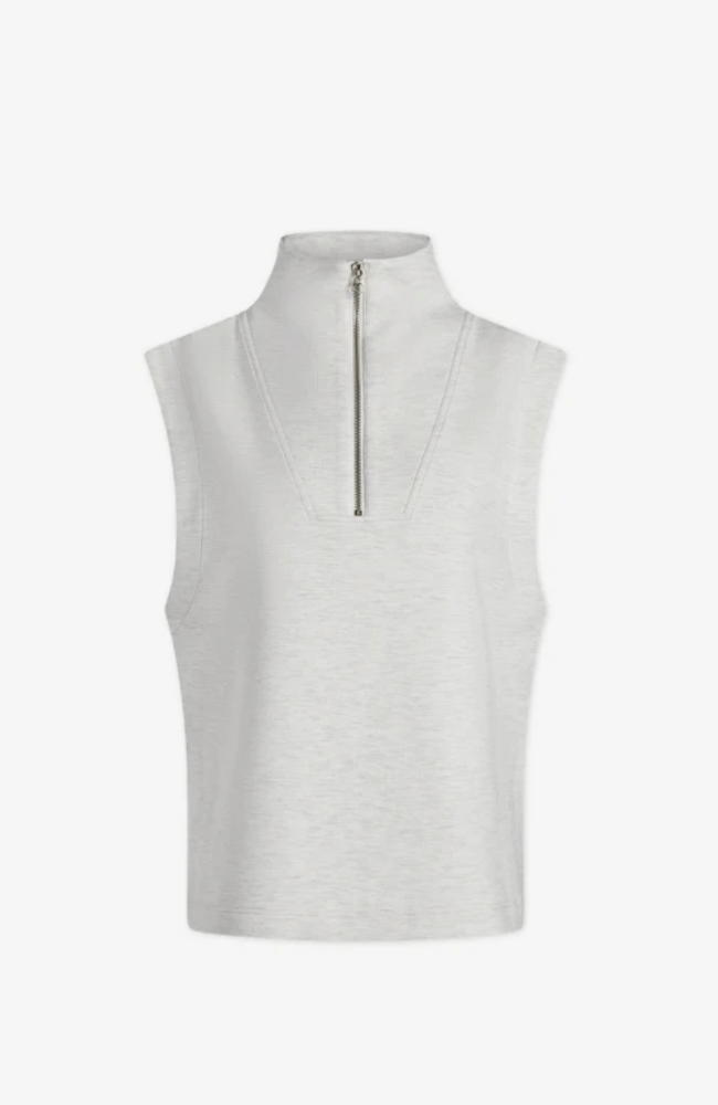 VARLEY MAGNOLIA HALF ZIP TANK - IVORY MARL - FLOW by nicole