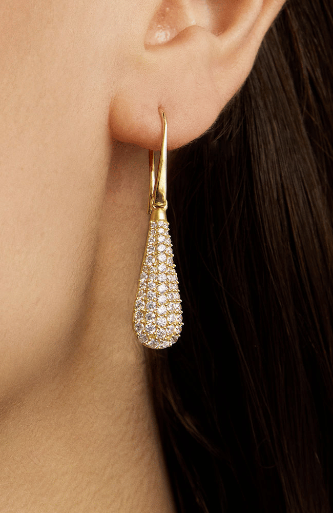 MARGAUX PAVE DROP EARRINGS-DEAN DAVIDSON-FLOW by nicole