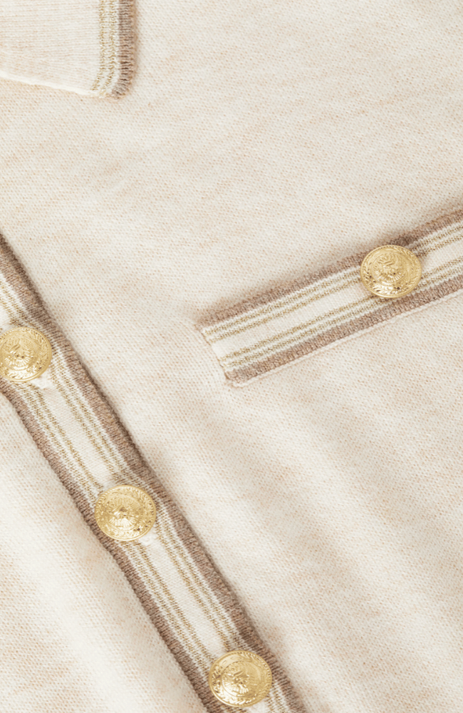 MASAKI COLLARED SWEATER in PARCHMENT CAPPUCCINO-L&#39;AGENCE-FLOW by nicole
