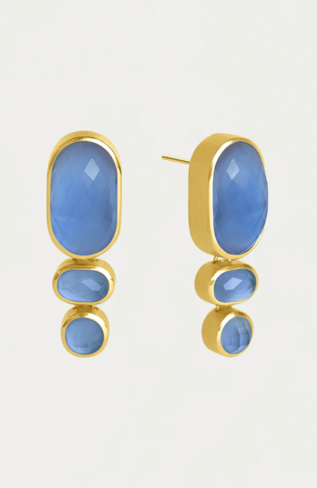 MERCER GEMSTONE STATEMENT DROP EARRINGS in CELESTIAL BLUE-DEAN DAVIDSON-FLOW by nicole