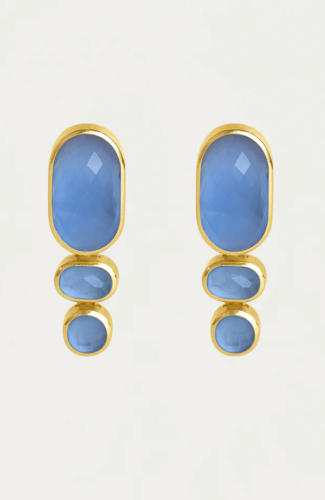 MERCER GEMSTONE STATEMENT DROP EARRINGS in CELESTIAL BLUE-DEAN DAVIDSON-FLOW by nicole